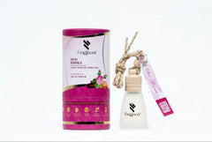 Luxurious Oud Royale infuses rich woody aroma into every space. Elegant frosted glass pod with wooden cap; ideal for cars, wardrobes, pooja rooms, offices, gyms, and bathrooms.